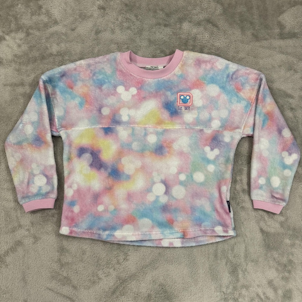 Disney Spirit Jersey Sweatshirt Youth Girls Walt Disney World Mickey Colorful